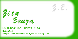 zita benza business card